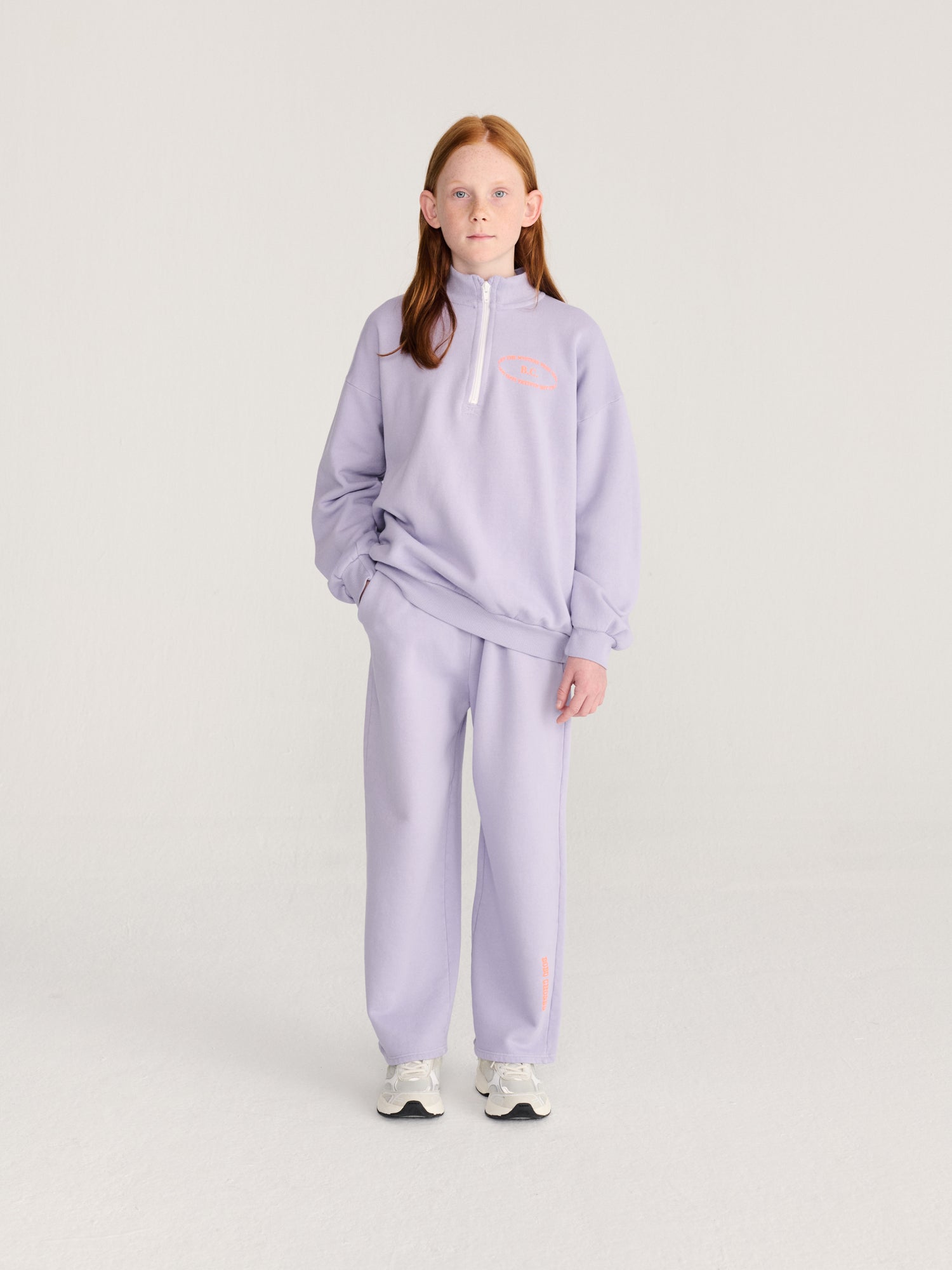 Mystery Bc Half Zipped Sweatshirt - Lavender