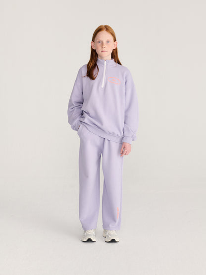 Mystery Bc Half Zipped Sweatshirt - Lavender
