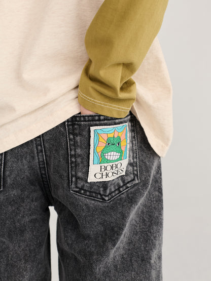 Beast Tag Denim Pants - Black