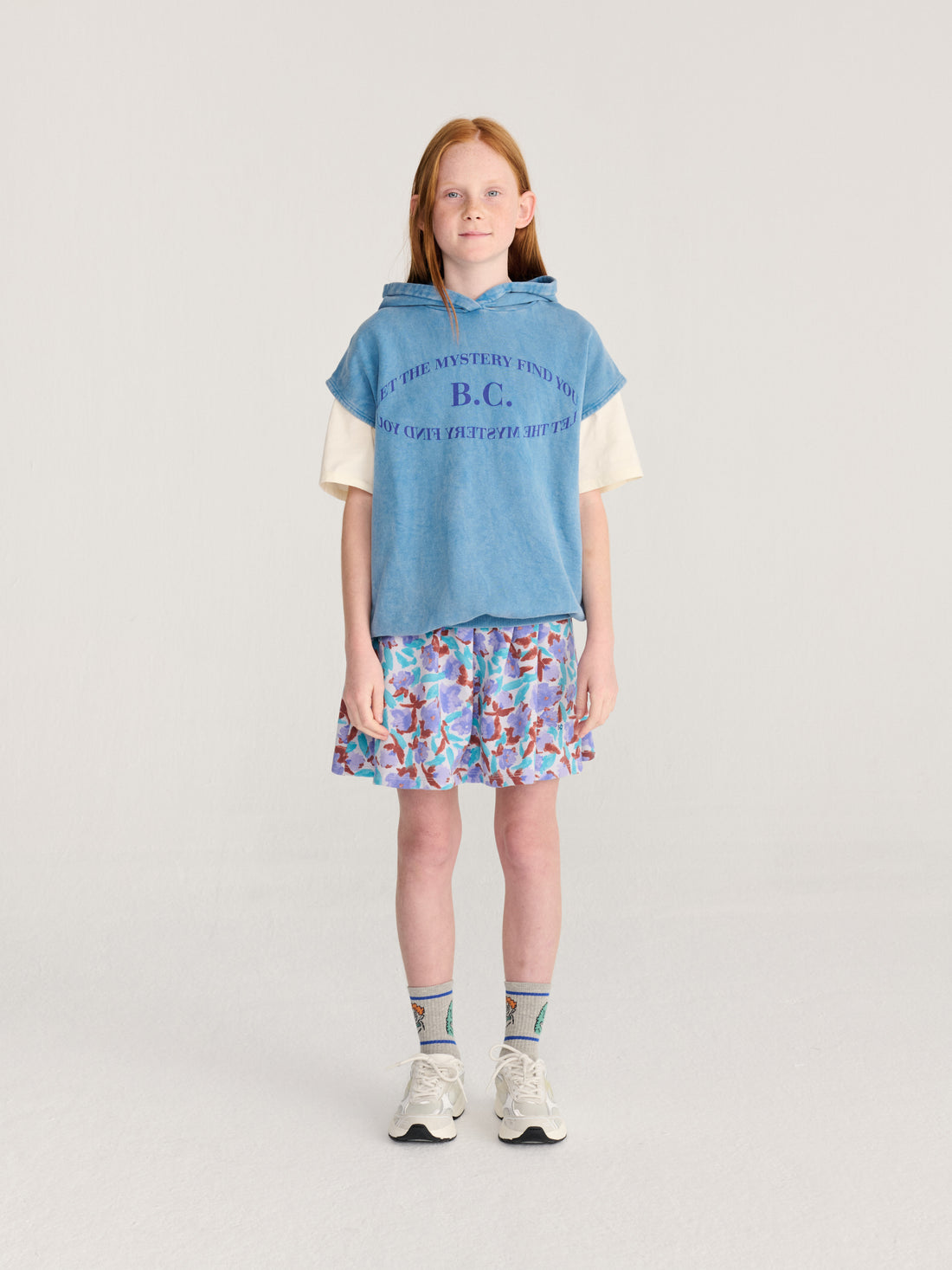 Watercolor All Over Fleece Skirt - Lavender