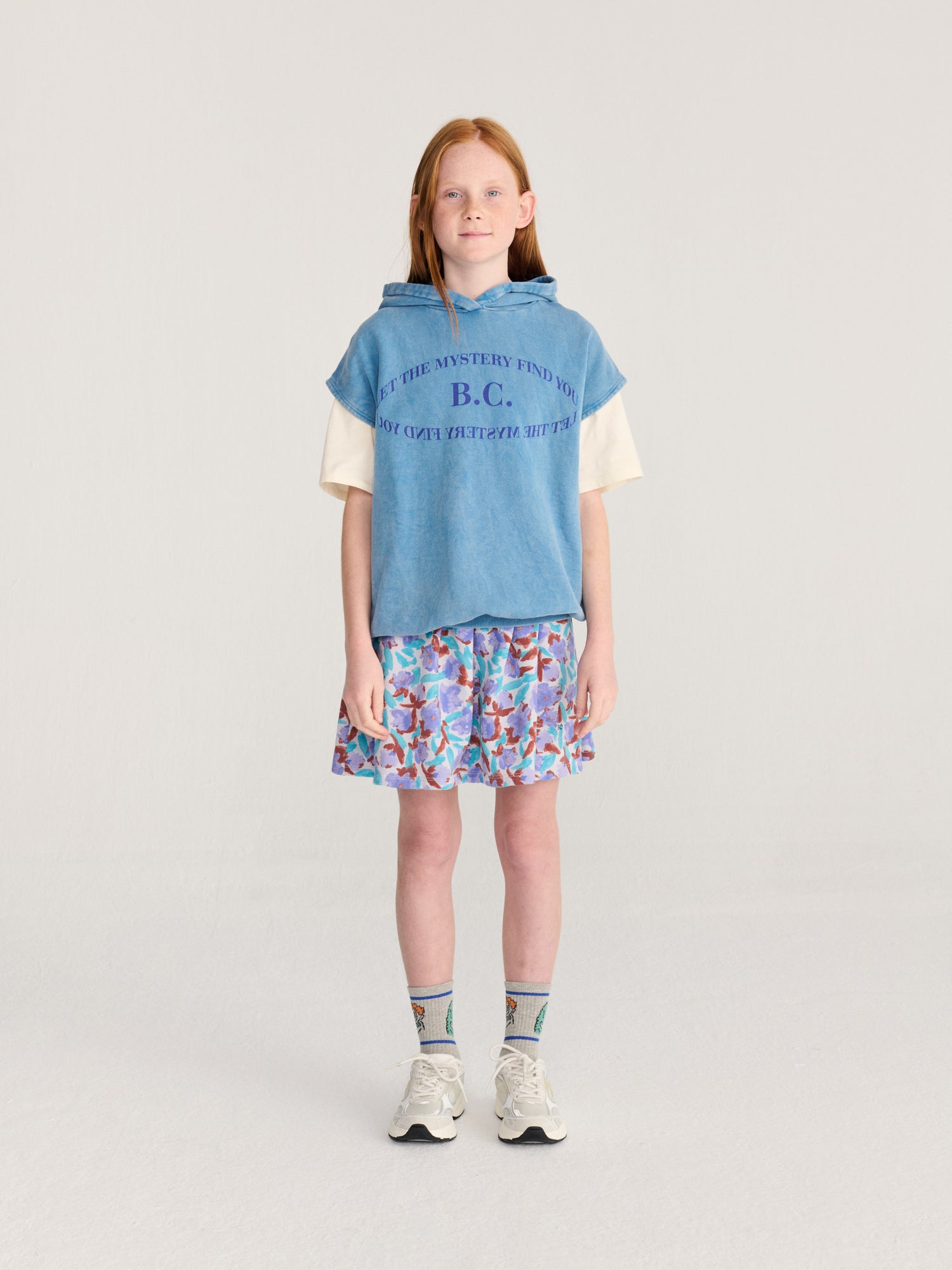 Watercolor All Over Fleece Skirt - Lavender