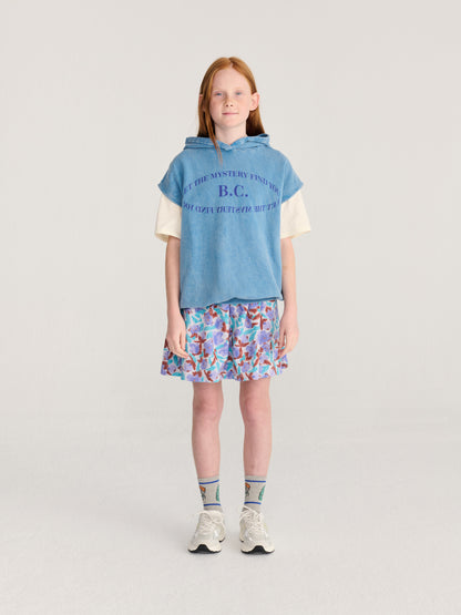 Watercolor All Over Fleece Skirt - Lavender