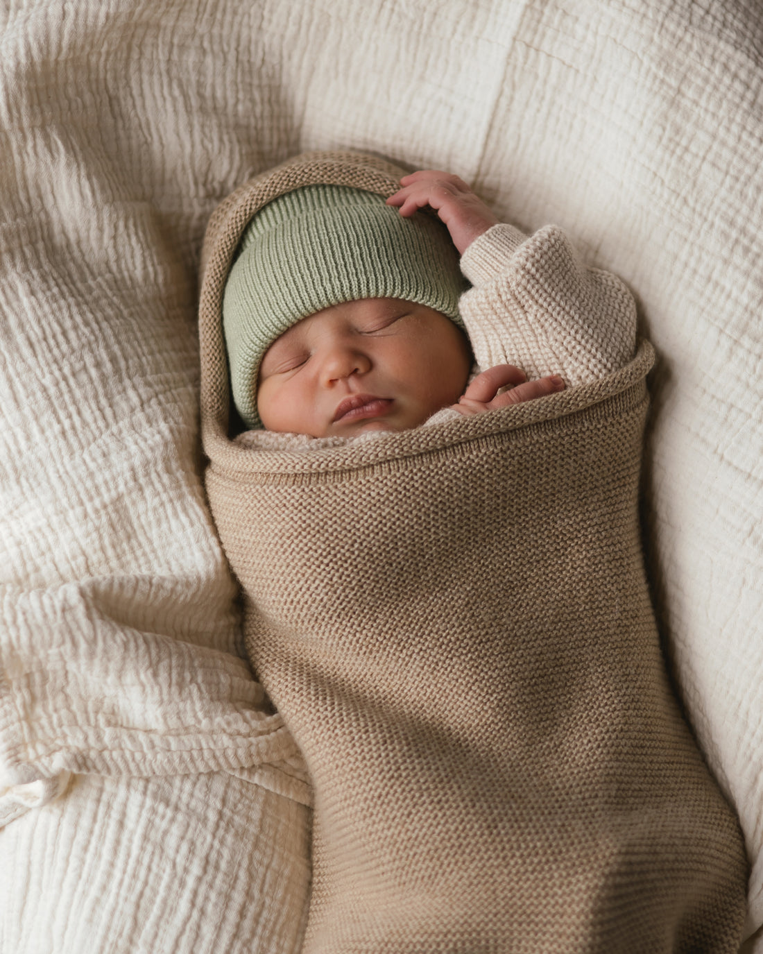 Beanie Fonzie Newborn - Mint
