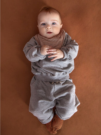Baby Track Pants Gots - Gray Melange