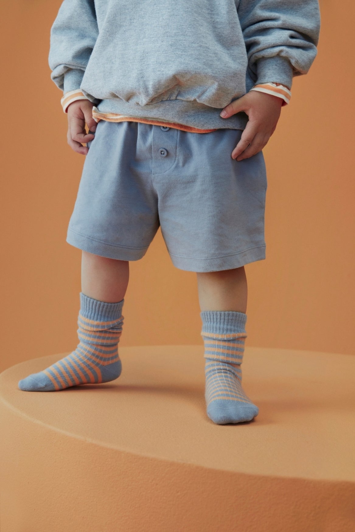 Button Shorts Gots - Stone Gray