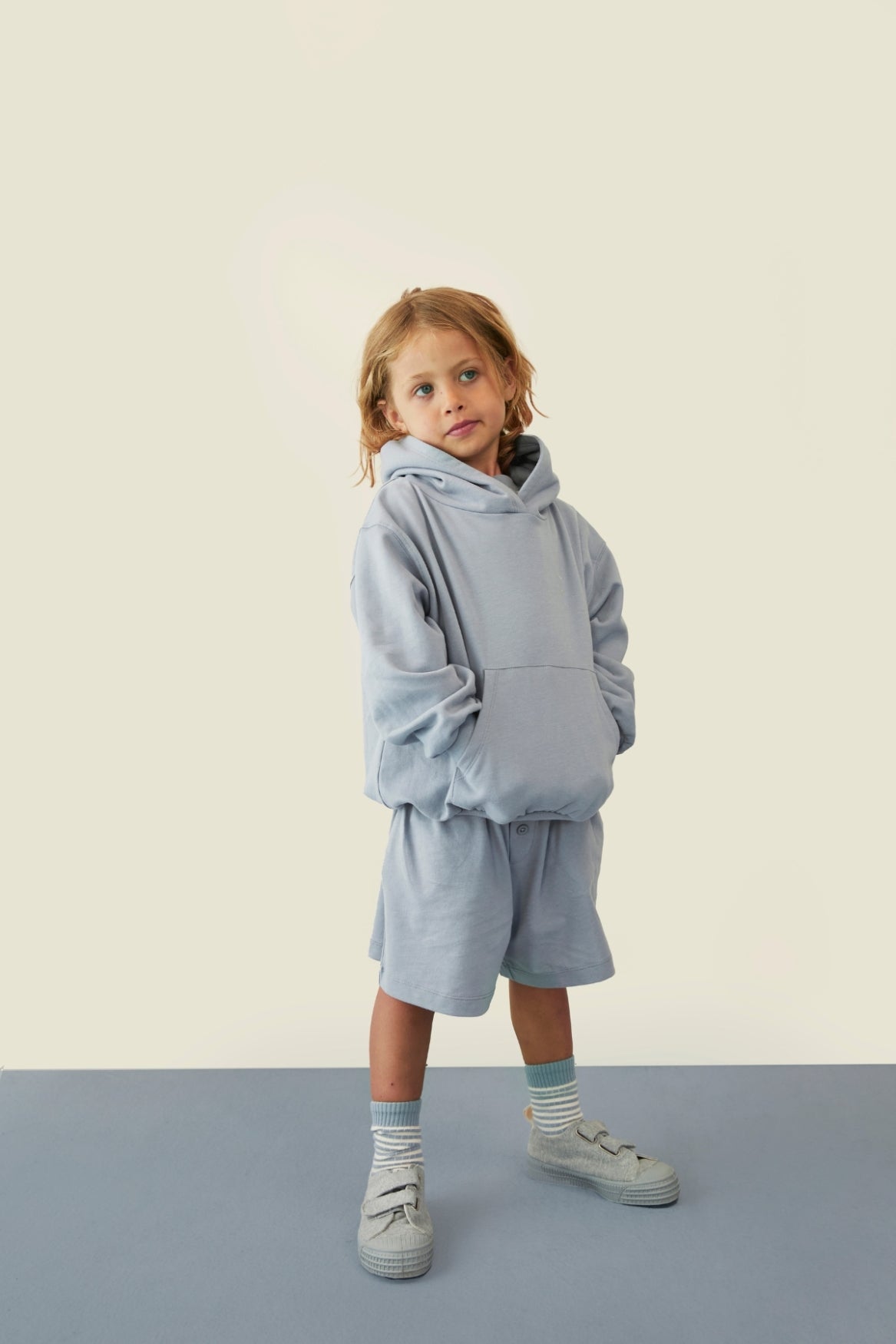 Button Shorts Gots - Stone Gray