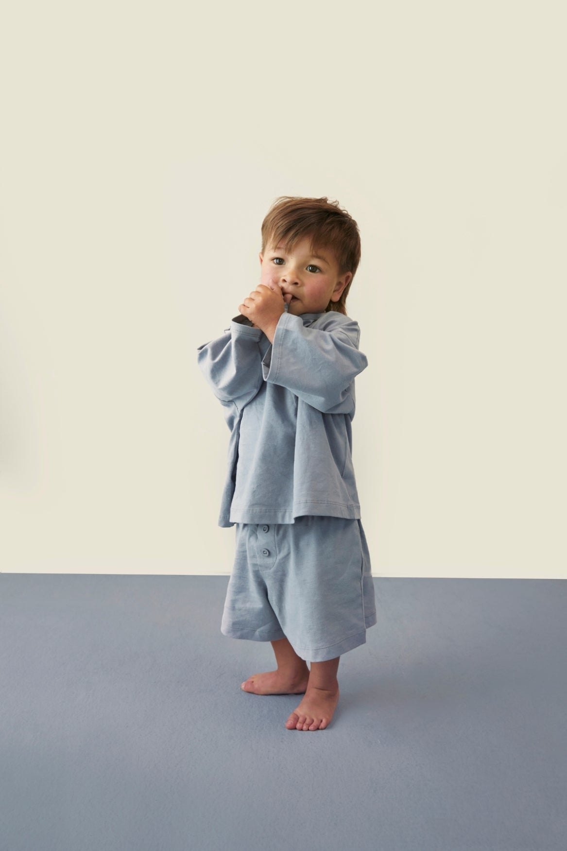 Button Shorts Gots - Stone Gray