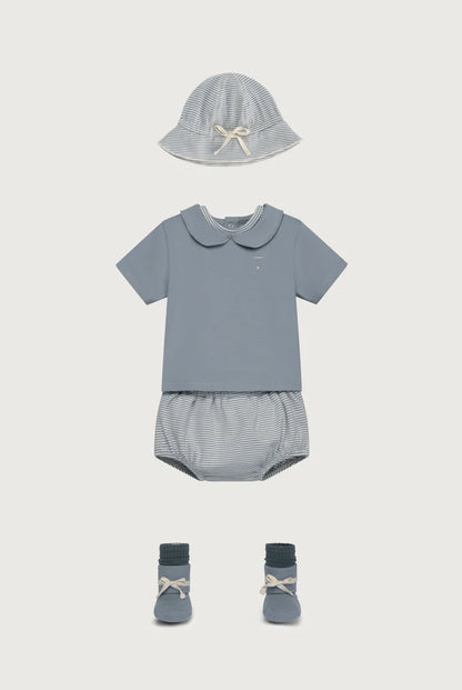 Baby Bloomer Gots - Stone Gray/Cream