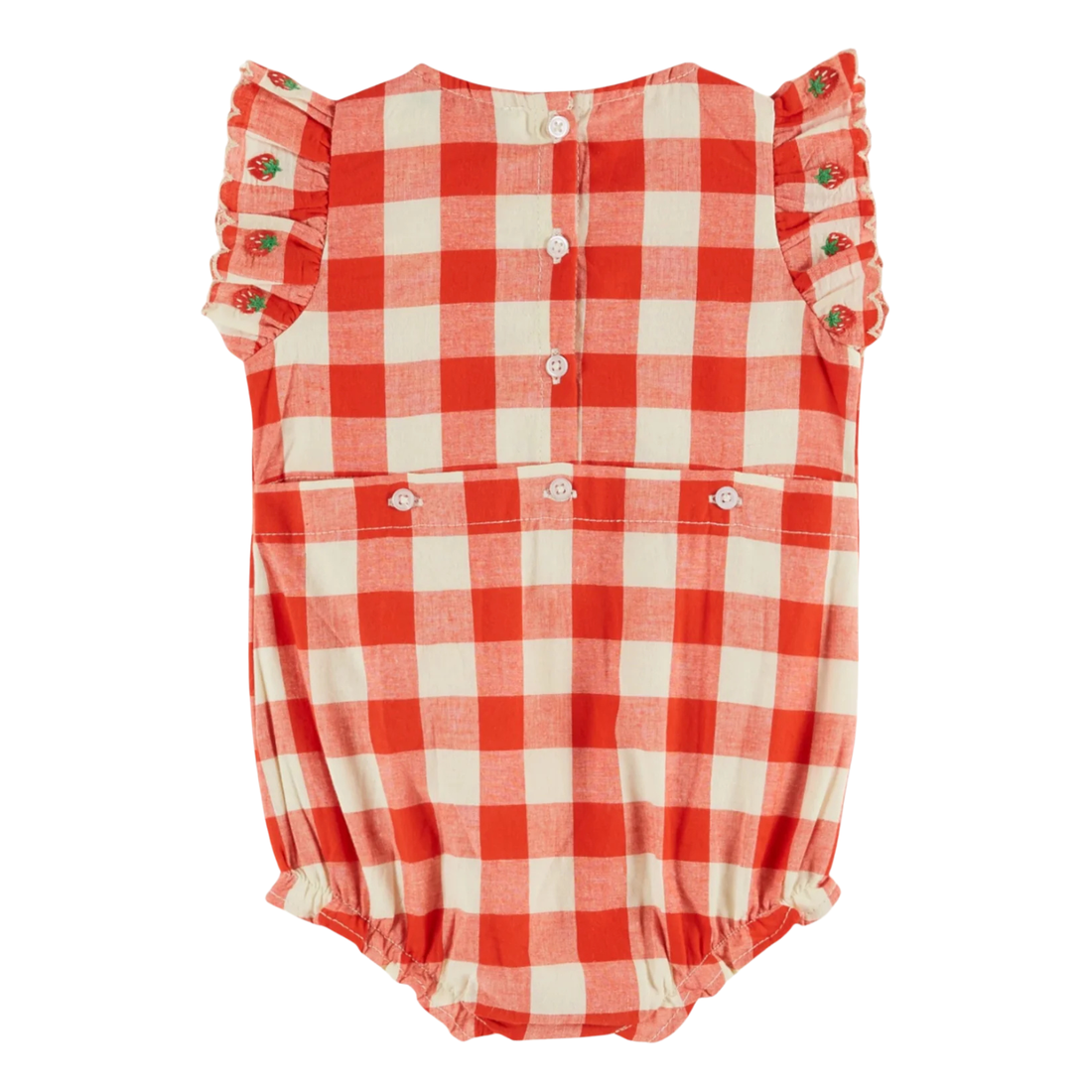 Playsuit Aardbeien - Vichy Rood