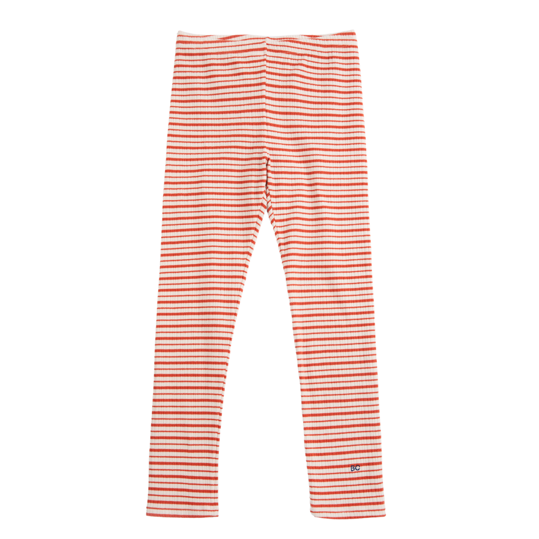 Bc Red Stripes Leggings - Offwhite
