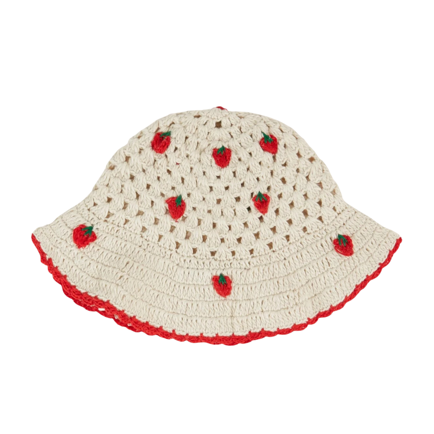 Bob Crochet Fraise - Creme