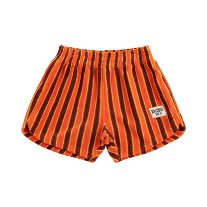 Striped Brick terry cloth shorts