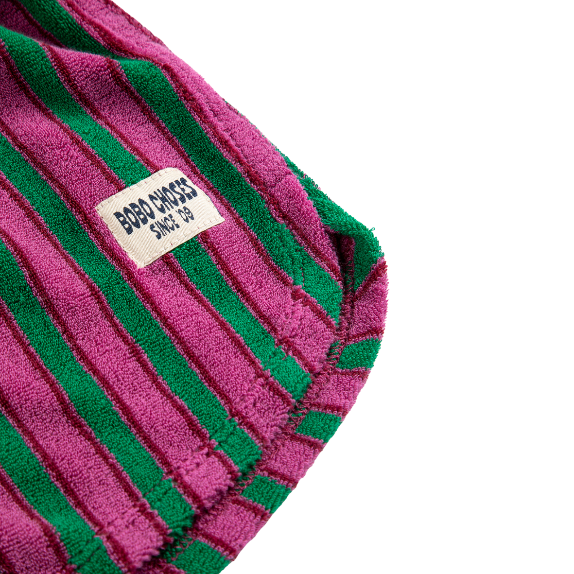 Striped terry cloth shorts