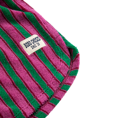 Striped terry cloth shorts