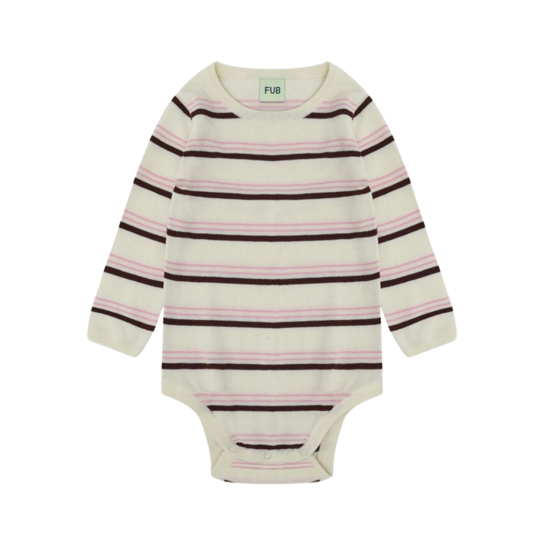 Baby Ls Body - Ecru/Maroon
