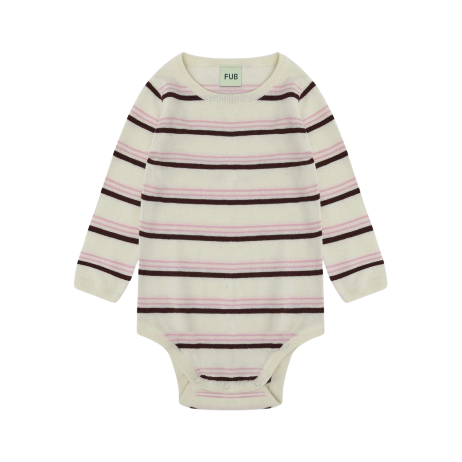 Baby Ls Body - Ecru/Maroon