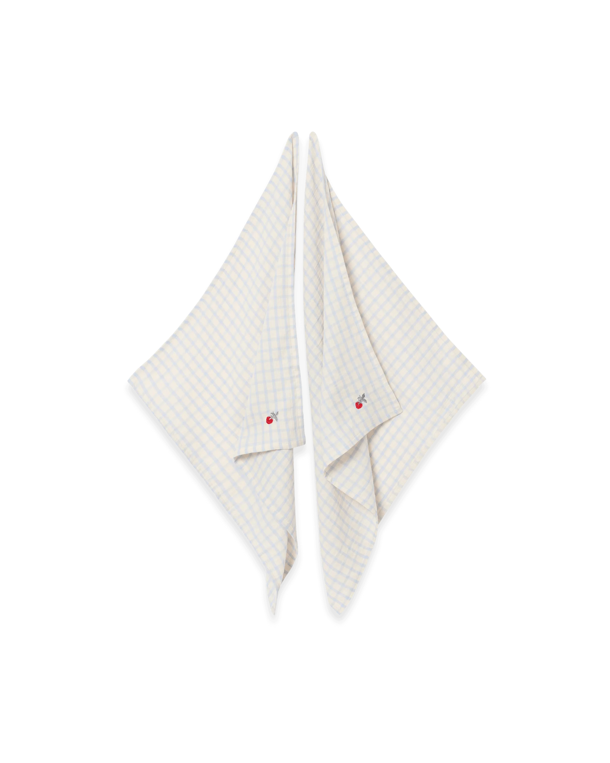Hydrofiele Doeken 2 stuks - Gingham Sky Blue