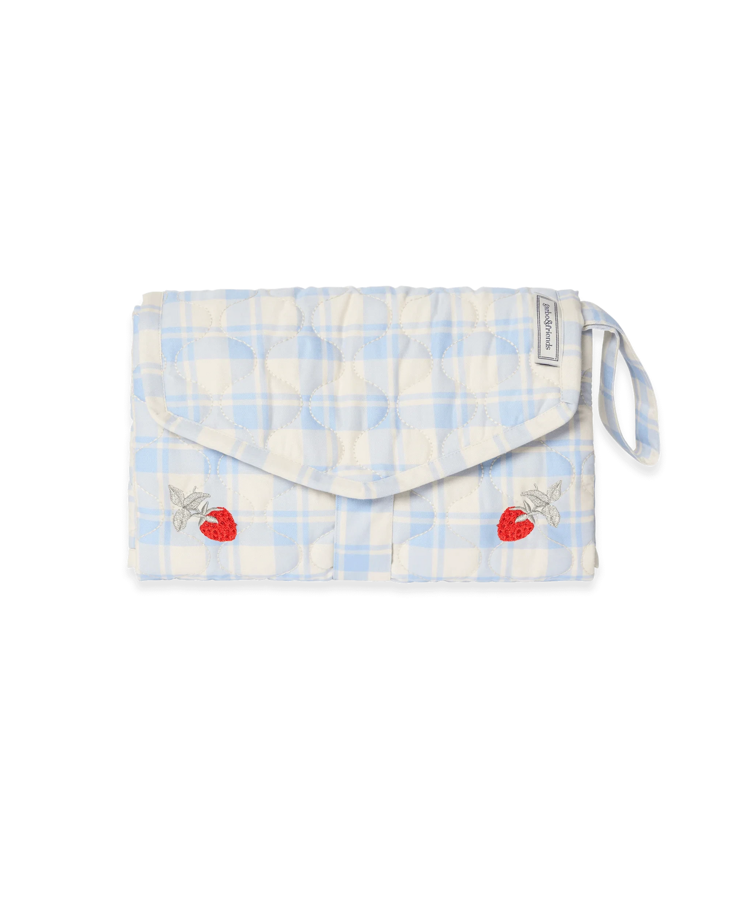 Verschoonmat to go - Plaid Sky Blue