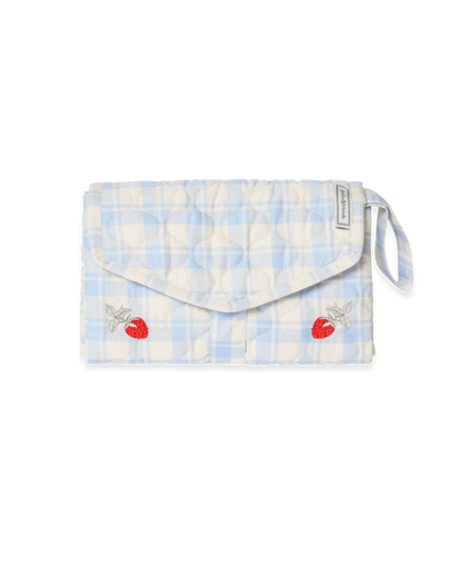 Verschoonmat to go - Plaid Sky Blue