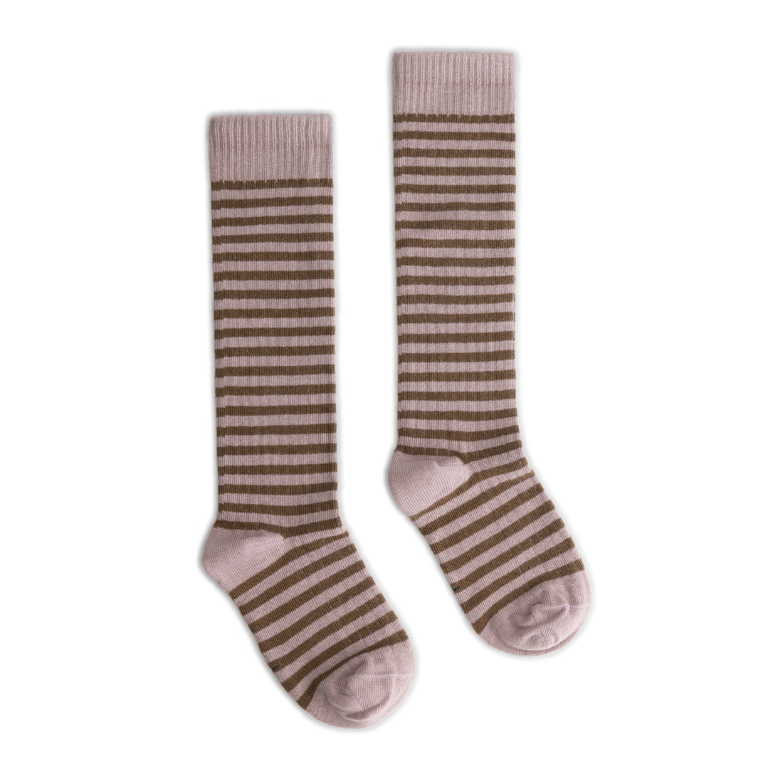 Long Ribbed Socks GOTS - Berry - Woody