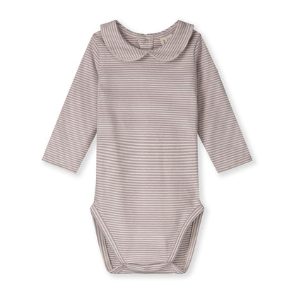 Baby Collar Onesie GOTS - Berry - Cream