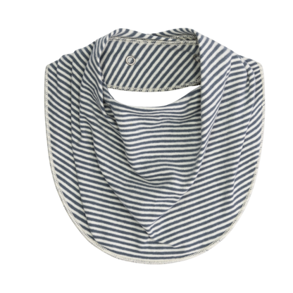 Baby Bib Gots - Blue Gray - Cream