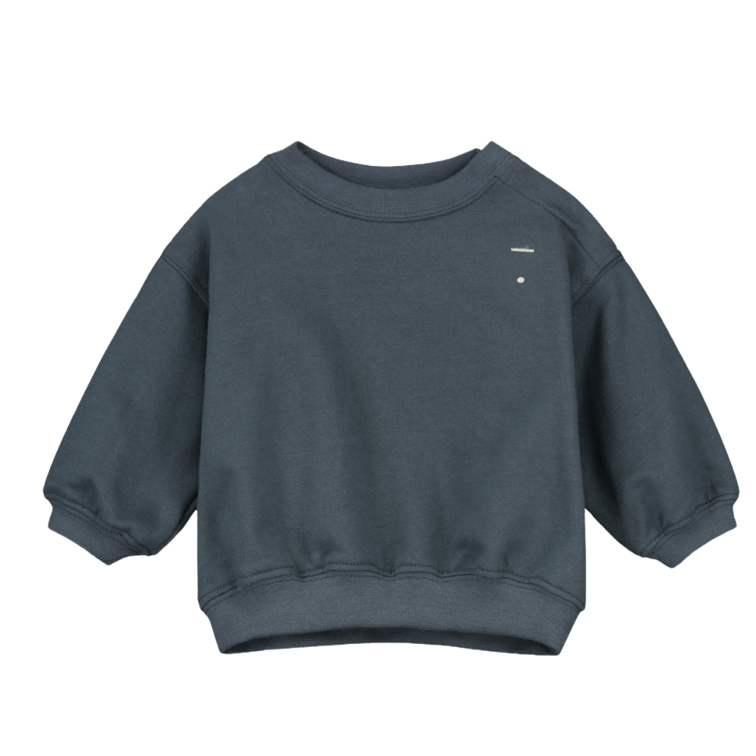 Baby Dropped Shoulder Sweater Gots - Blue Gray