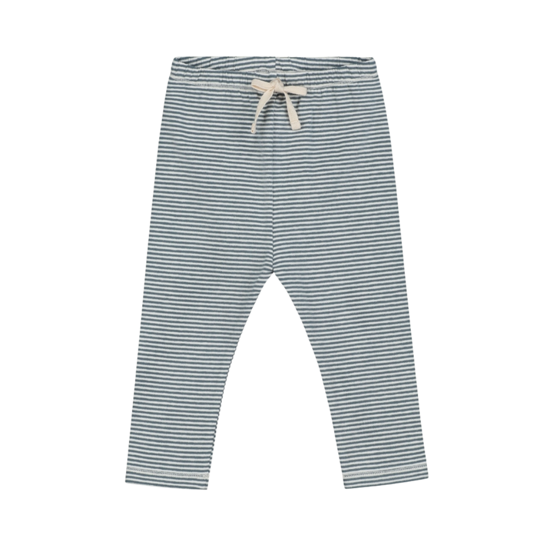 Baby Leggings Gots - Blue Gray - Cream