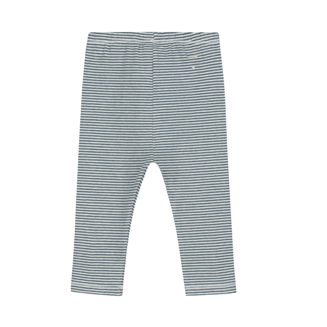 Baby Leggings Gots - Blue Gray - Cream