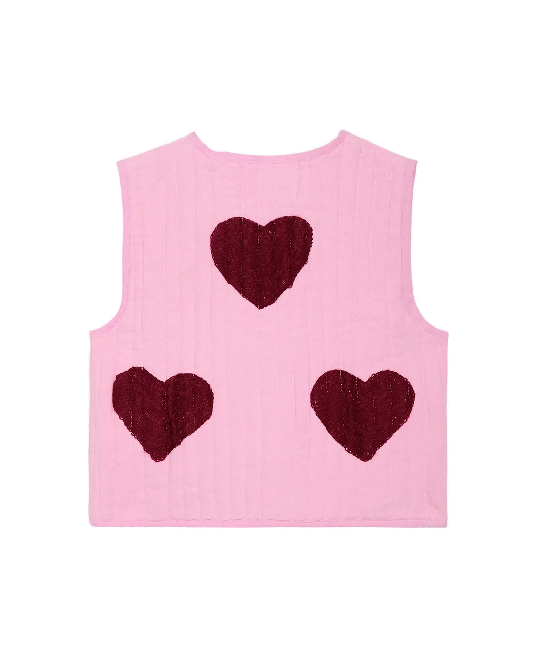 Honey Mini Vest - Burgandy Hears