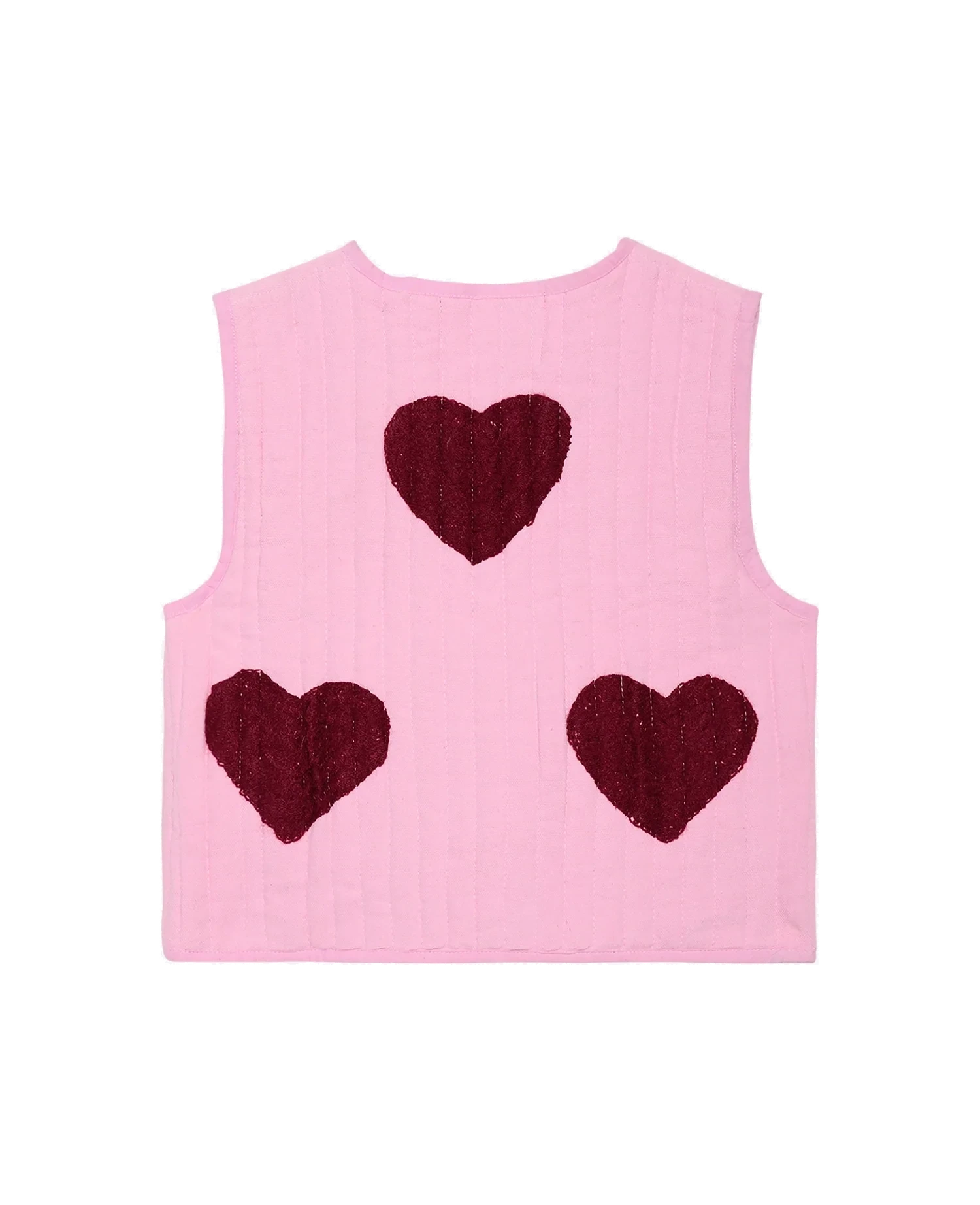 Honey Mini Vest - Burgandy Hears