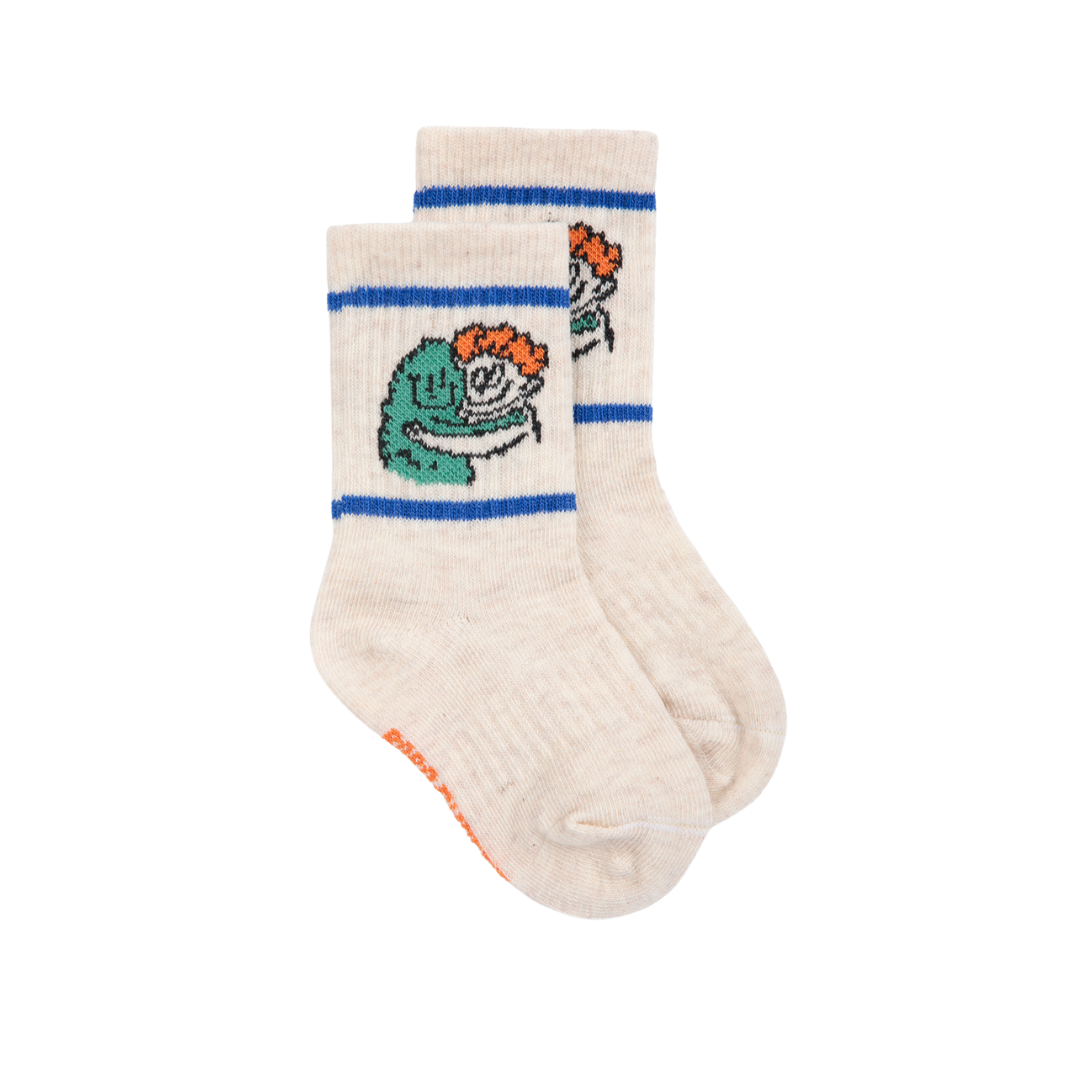 Hug Hairy Monster Short Socks - Offwhite