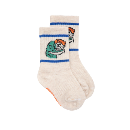 Hug Hairy Monster Short Socks - Offwhite