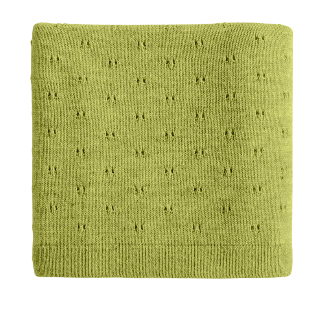 Hvid Blanket Bibi - Lime Pop