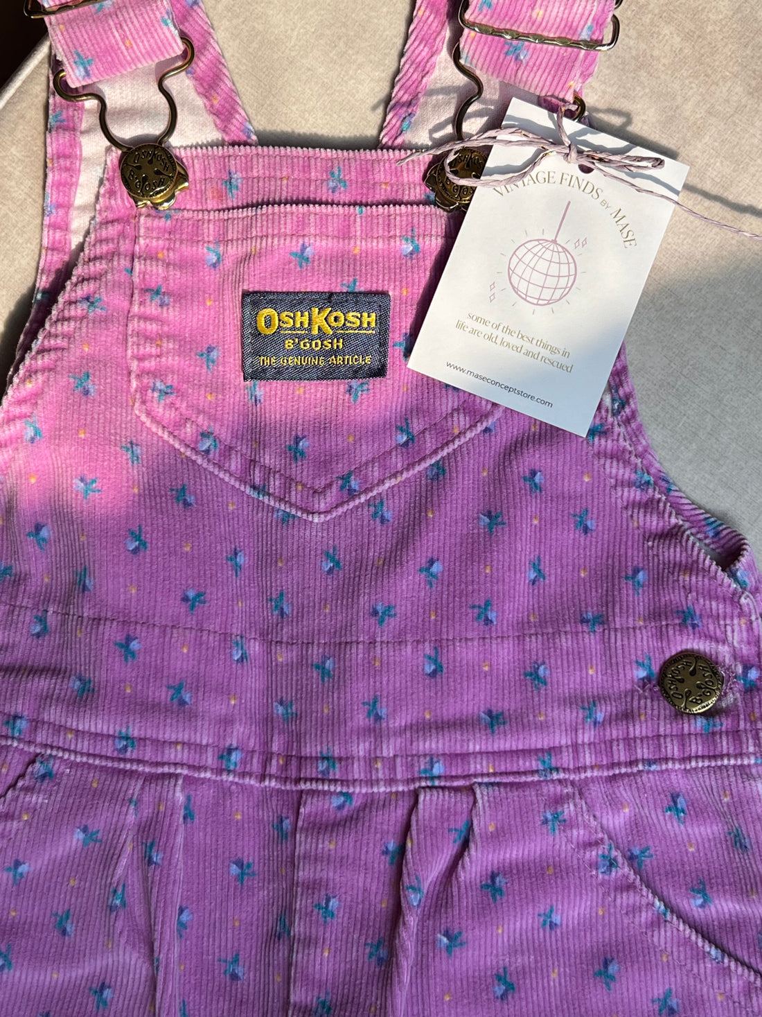 Vintage Oshkosh Floral Overall 3Y