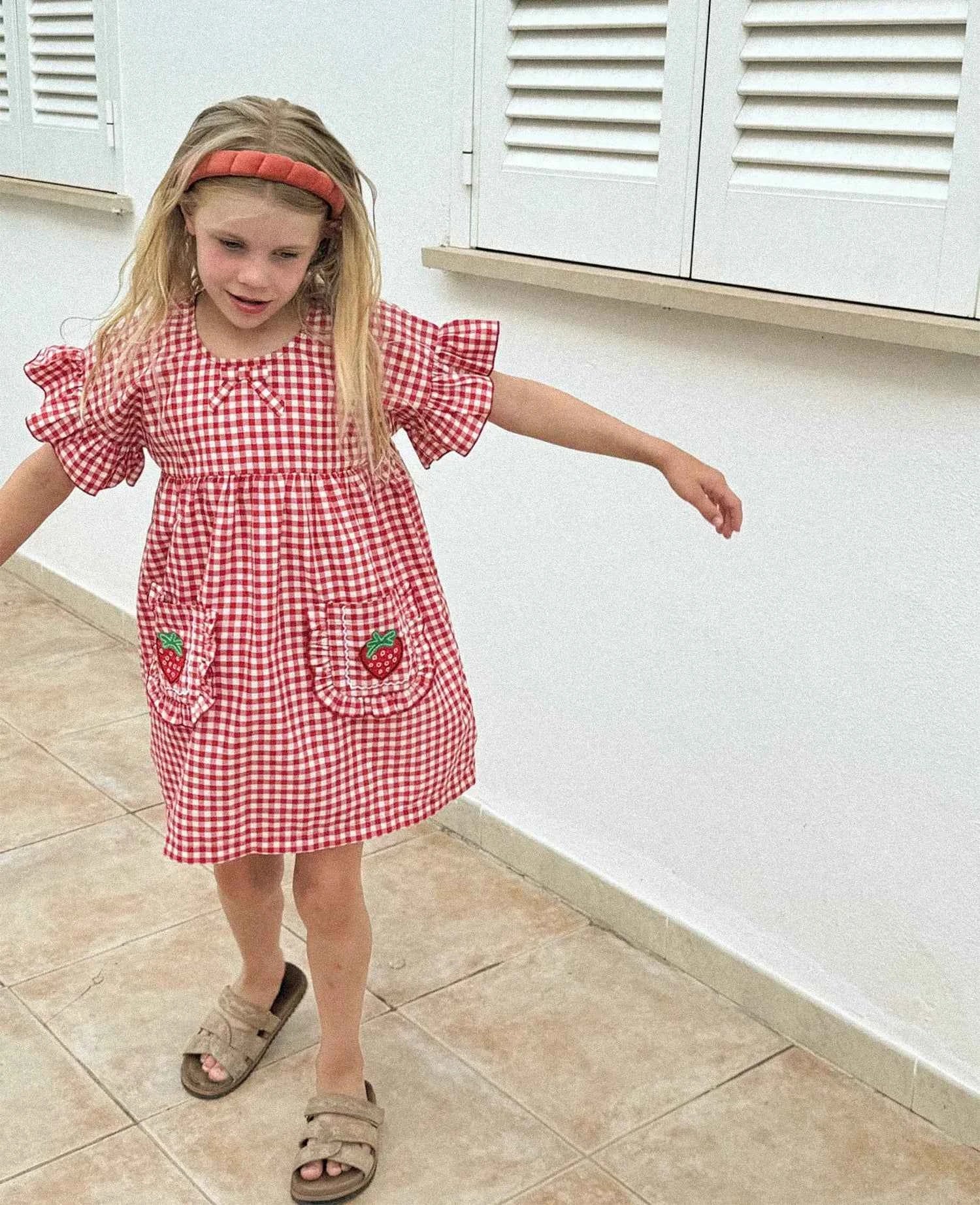Ohio Mini Dress - Red Checks