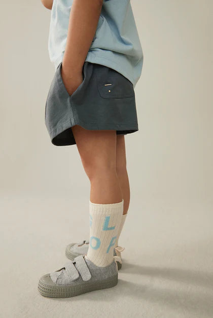 Shorts met elastische taille - Blue Grey