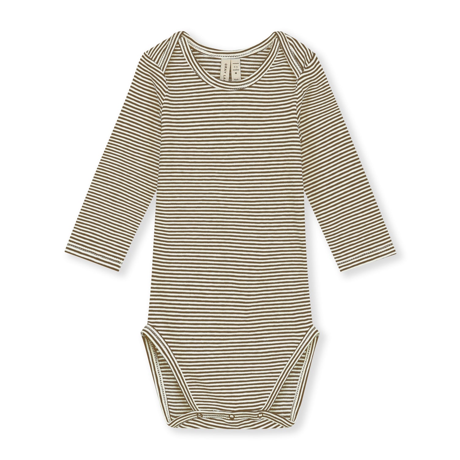 Baby L/S Onesie Gots - Woody - Cream