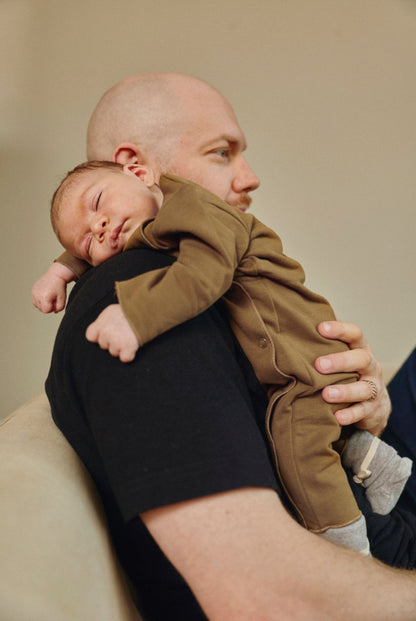 Baby Suit With Snaps Gots - Woody