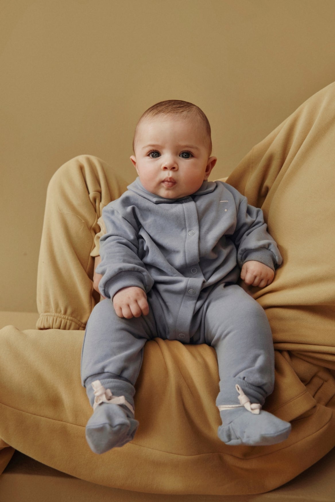 Baby Collar Suit Gots - Stone Gray