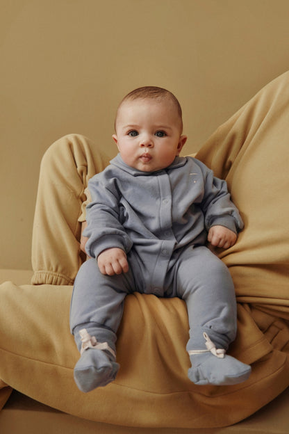 Baby Collar Suit Gots - Stone Gray