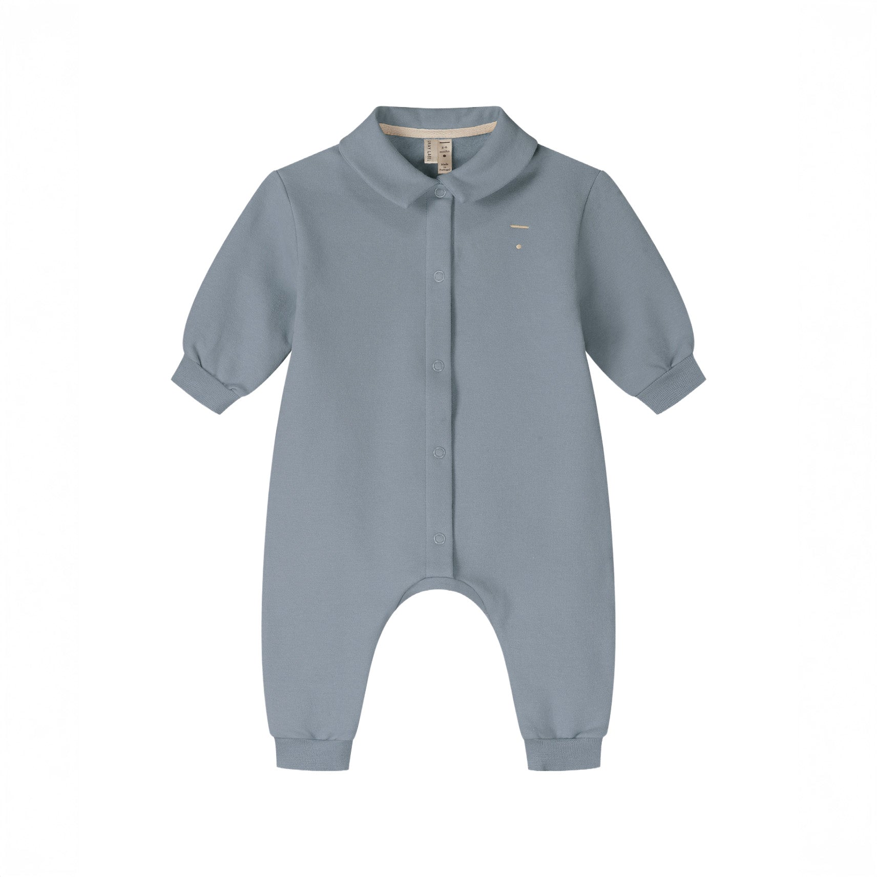 Baby Collar Suit Gots - Stone Gray