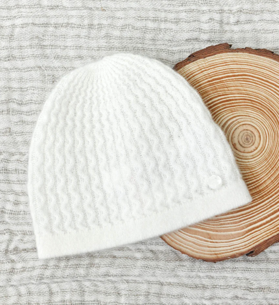 Cashmere Beanie - Ecru