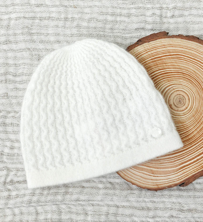 Cashmere Beanie - Ecru