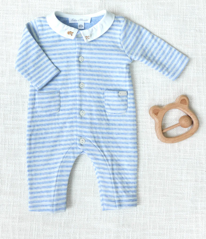 Gestreepte Onesie - Blauw/Wit