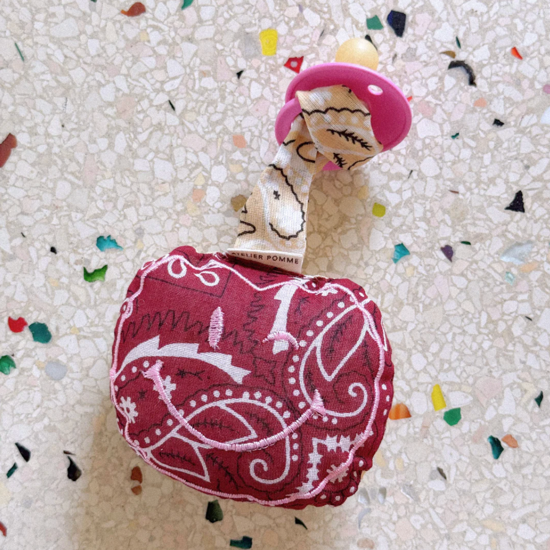 Speenkoord Pomme - Bandana Burgandy