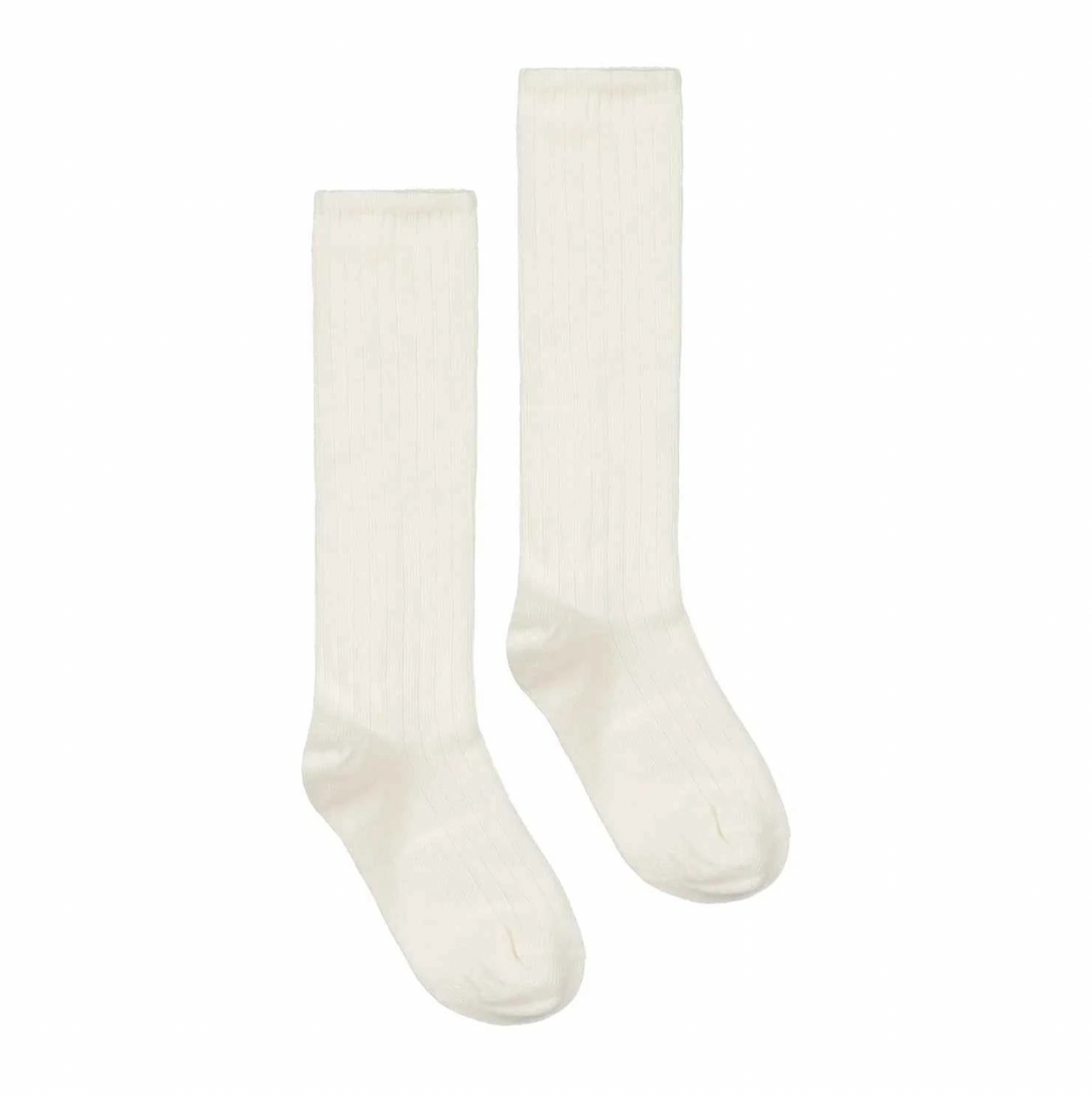 Long Ribbed Socks Gots - Cream