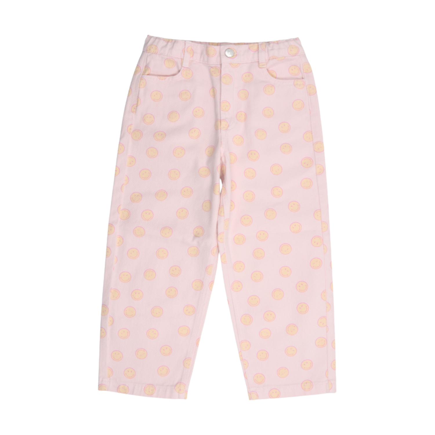 Smiley Denim Pant Smiley Print