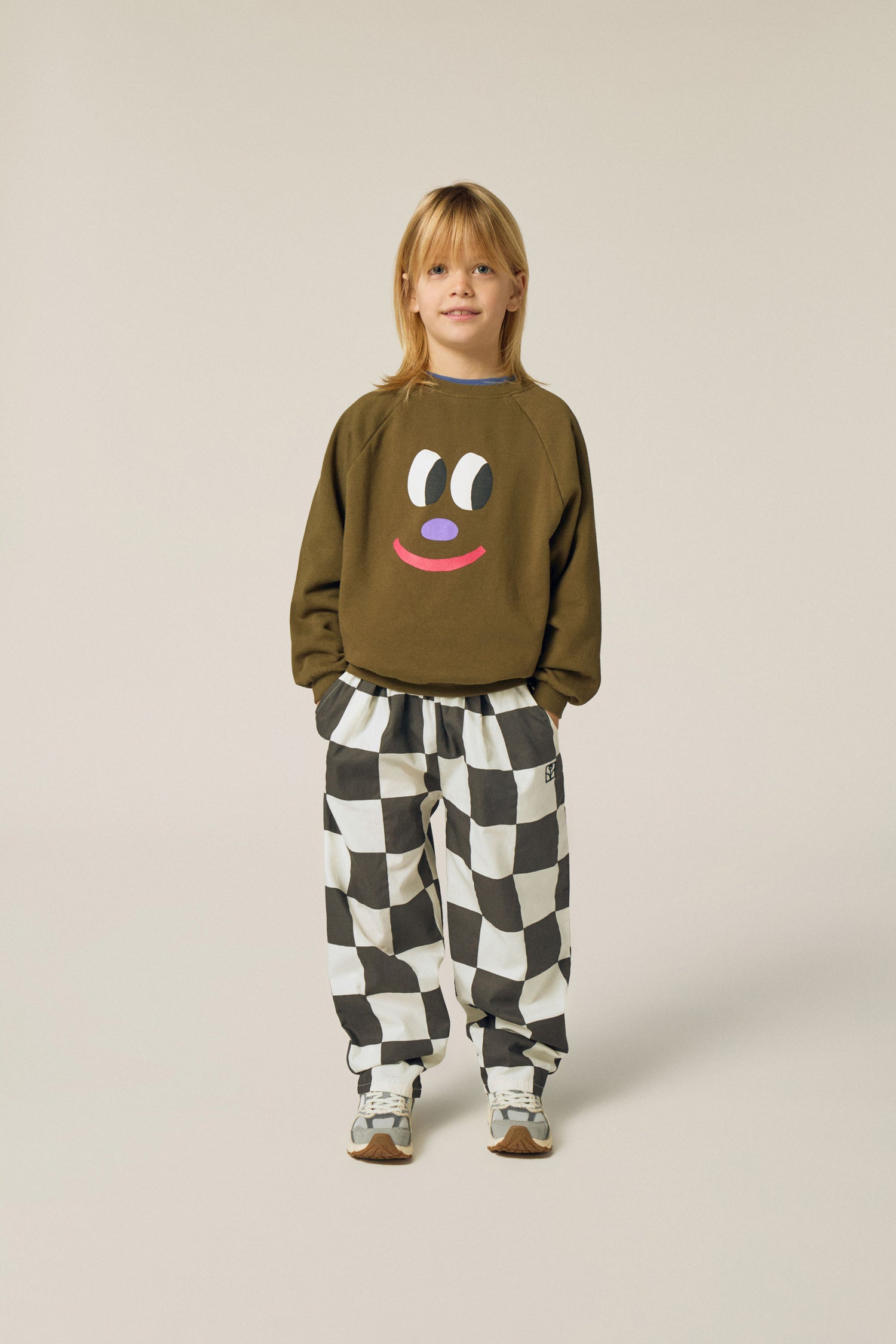 Big Smiling Face Sweatshirt - Green