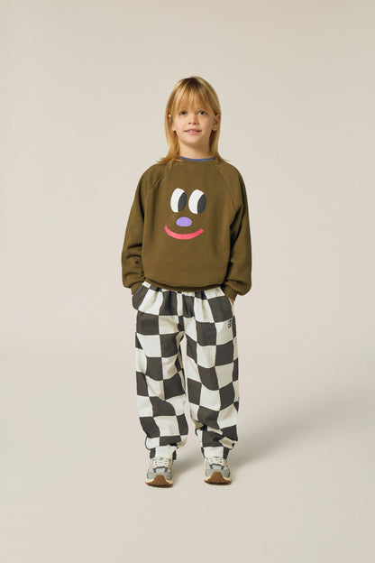 Big Smiling Face Sweatshirt - Green
